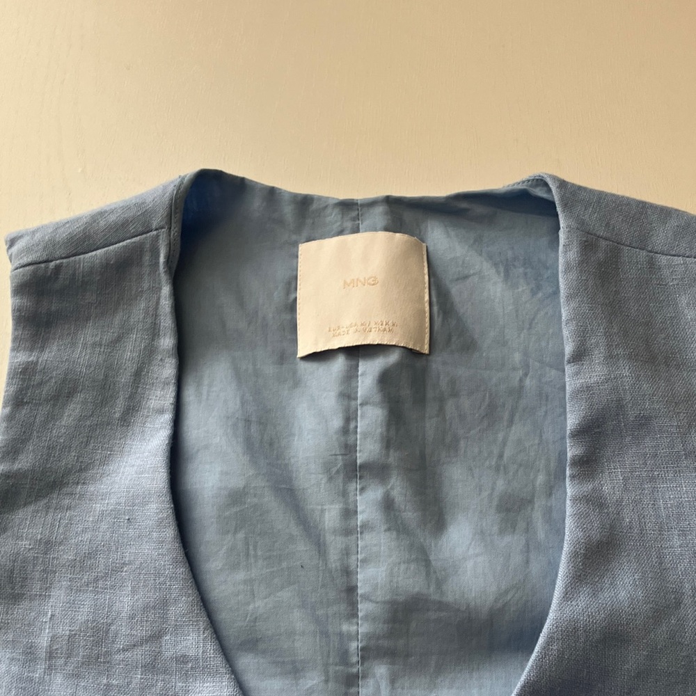 Mango Linen Suit Vest (Size Medium) NWT - Picture 7 of 10